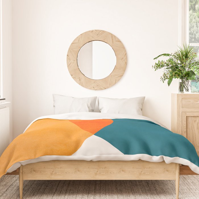 Mid Century Eclipse / Abstract Geometric Duvet Cover Gallery Image 3