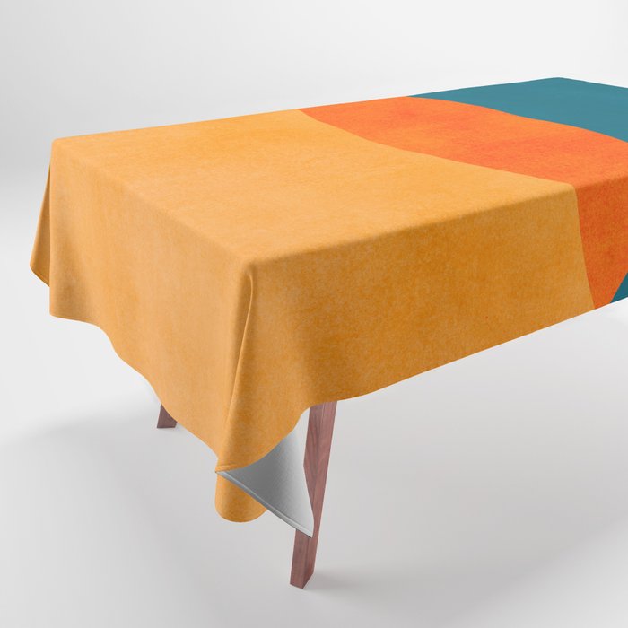 Mid Century Eclipse / Abstract Geometric Tablecloth Gallery Image 1