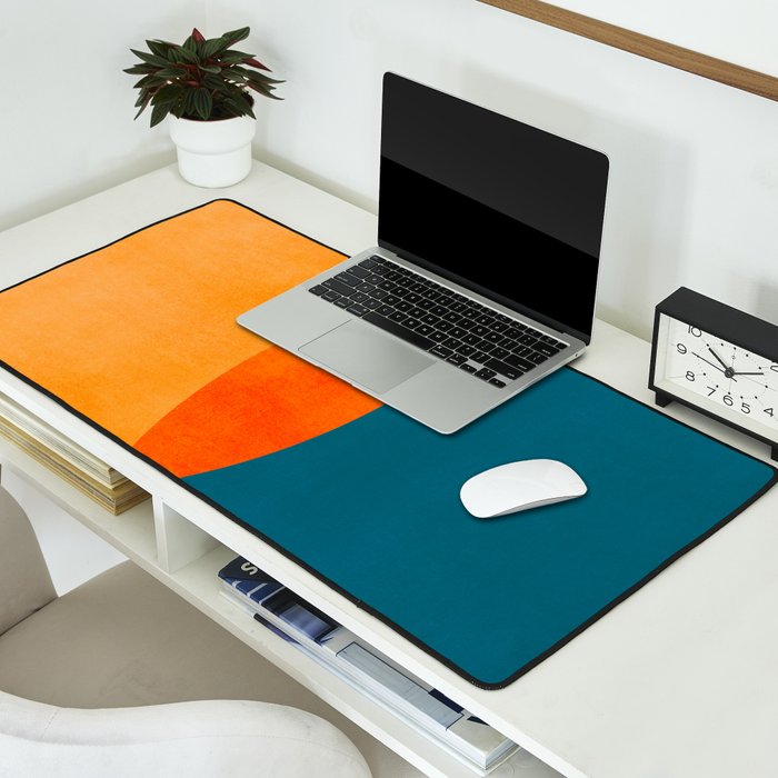 Mid Century Eclipse / Abstract Geometric Desk Mat Gallery Image 2