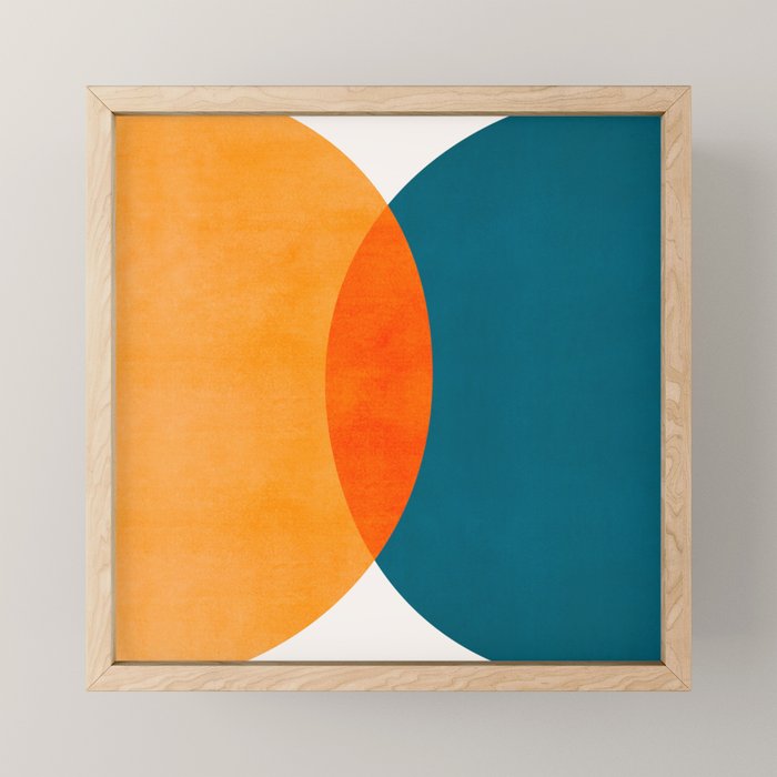 Mid Century Eclipse / Abstract Geometric Mini Art Print Gallery Image 1