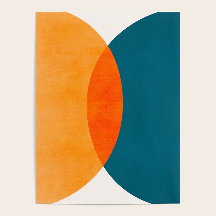 Mid Century Eclipse / Abstract Geometric Poster Gallery Image 1