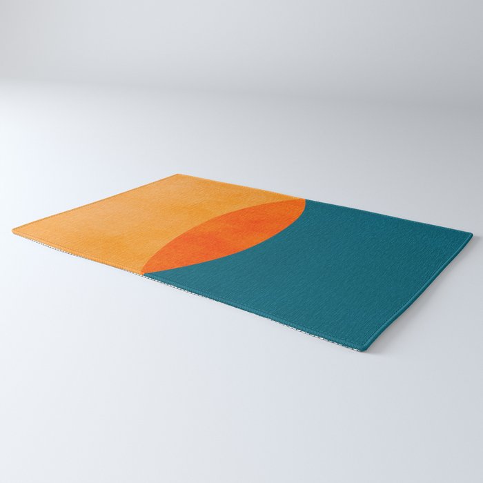 Mid Century Eclipse / Abstract Geometric Rug Gallery Image 3