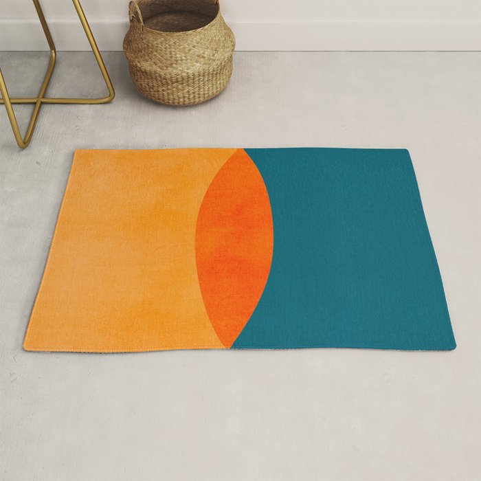 Mid Century Eclipse / Abstract Geometric Rug Gallery Image 1