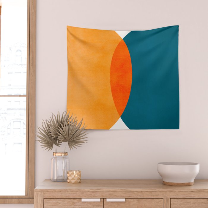 Mid Century Eclipse / Abstract Geometric Wall Tapestry Gallery Image 2