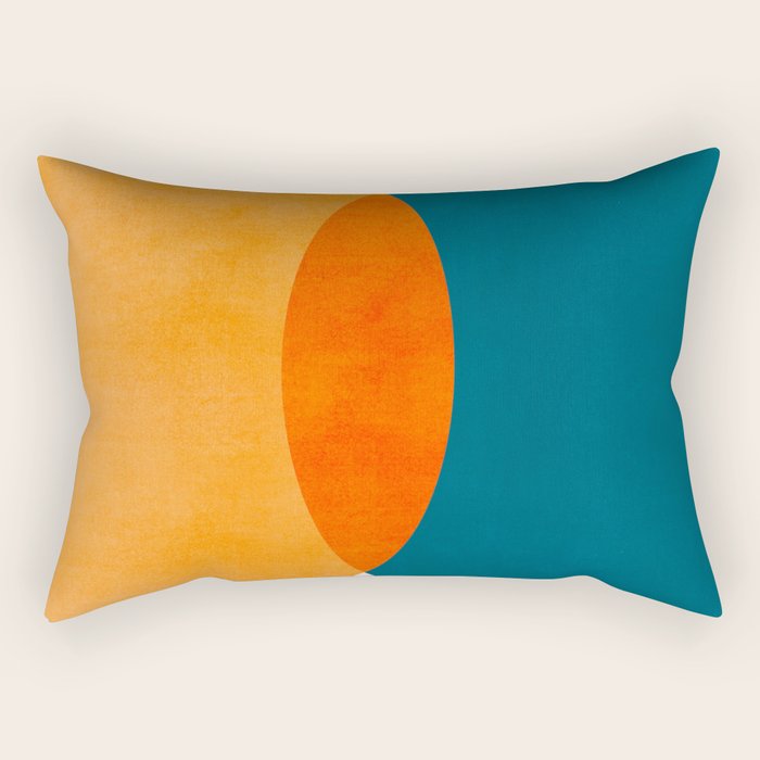 Mid Century Eclipse / Abstract Geometric Rectangular Pillow Gallery Image 2