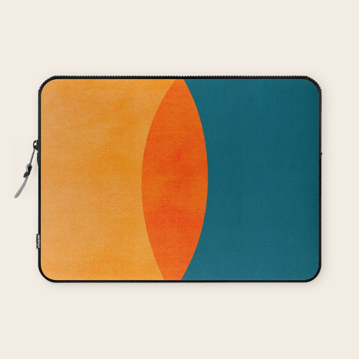 Mid Century Eclipse / Abstract Geometric Laptop Sleeve Gallery Image 1