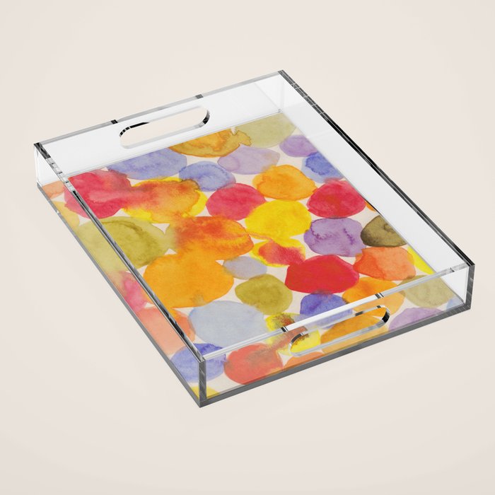 Watercolor Party #1 Acrylic Tray Gallery Image 1