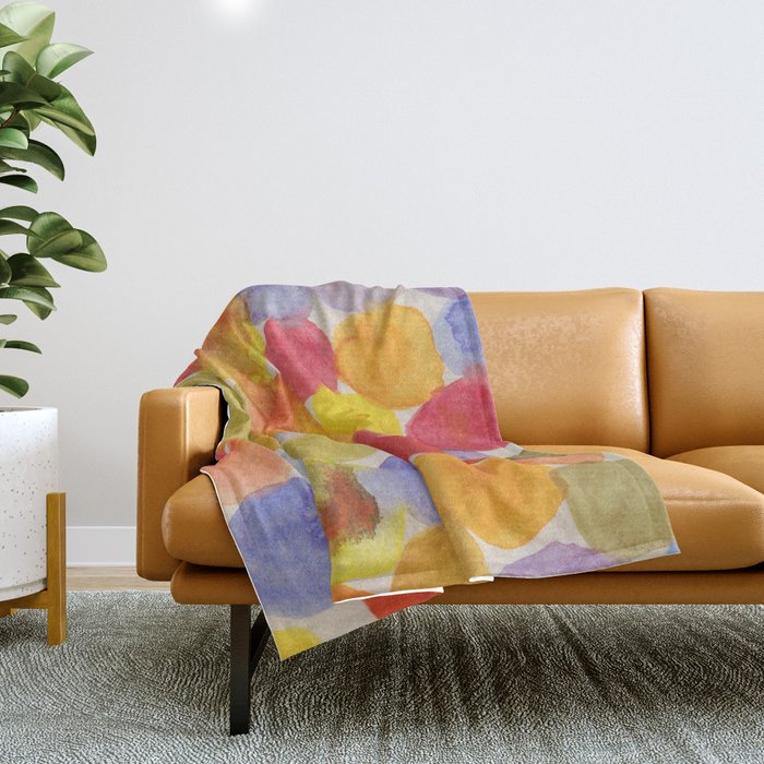 Watercolor Party #1 Throw Blanket Gallery Image 1