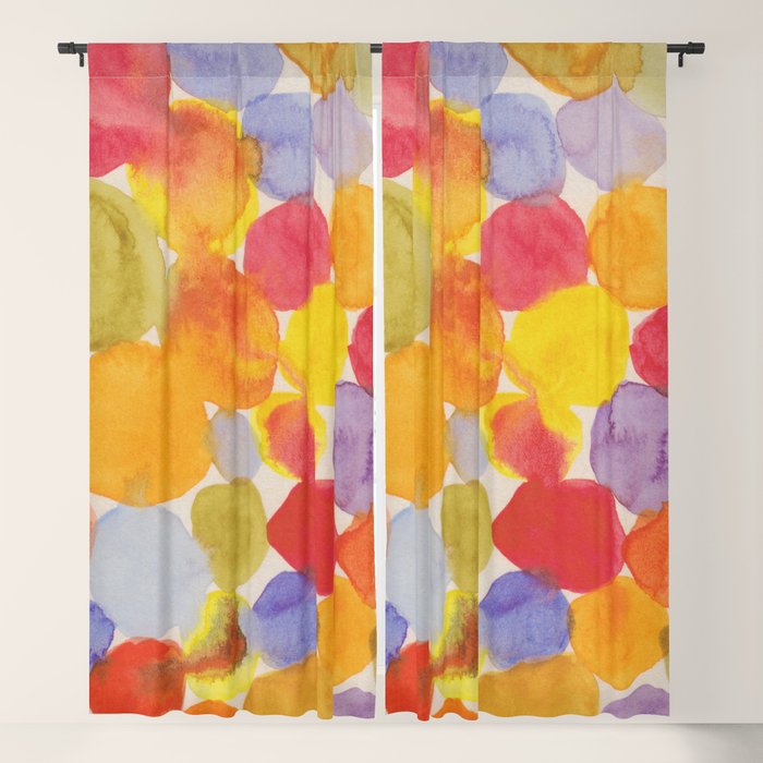 Watercolor Party #1 Window Curtain Gallery Image 1
