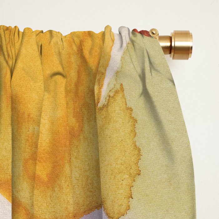 Watercolor Party #1 Window Curtain Gallery Image 2