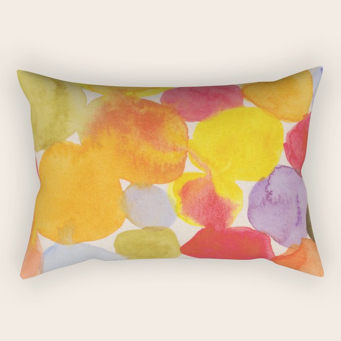 Watercolor Party #1 Rectangular Pillow Gallery Image 1