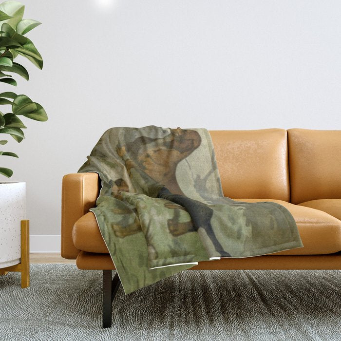 Vintage Dachshunds Throw Blanket Gallery Image 1