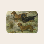 Vintage Dachshunds Bath Mat Gallery Image 1
