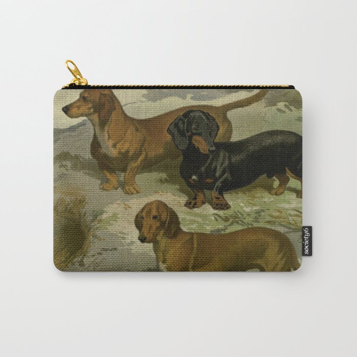 Vintage Dachshunds Carry All Pouch Gallery Image 1