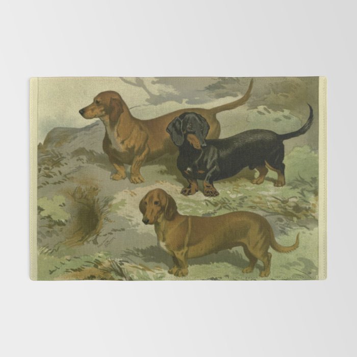 Vintage Dachshunds Rug Gallery Image 2