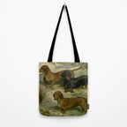 Vintage Dachshunds Tote Bag Gallery Image 2