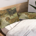 Vintage Dachshunds Pillow Sham Gallery Image 2