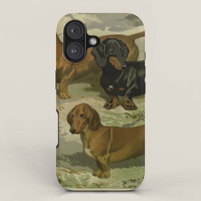 Vintage Dachshunds iPhone Case Gallery Image 1