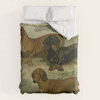 Vintage Dachshunds Duvet Cover Gallery Image 6