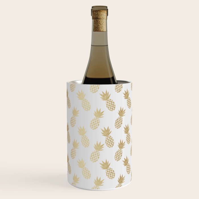 Gold Pineapple Pattern Wine Chiller Gallery Image 1