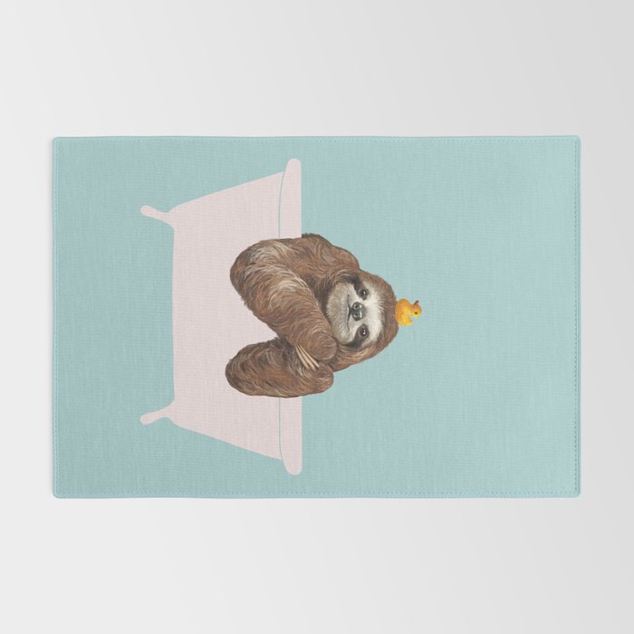 Sloth in Bathtub  Rug Gallery Image 2