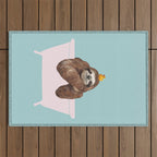 Sloth in Bathtub  Outdoor Rug Gallery Image 1