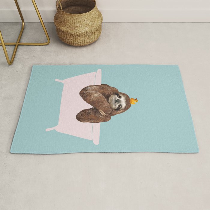 Sloth in Bathtub  Rug Gallery Image 1
