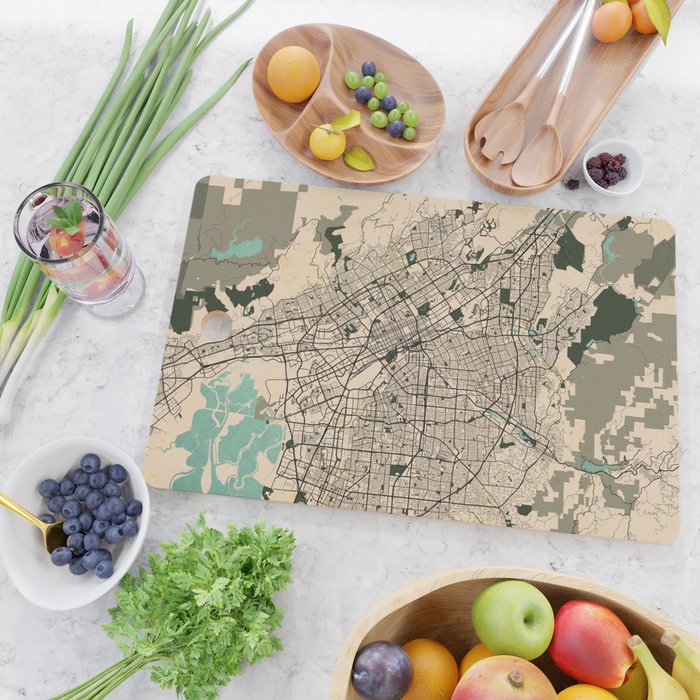 San Jose City Map of California, USA - Vintage Cutting Board Gallery Image 2