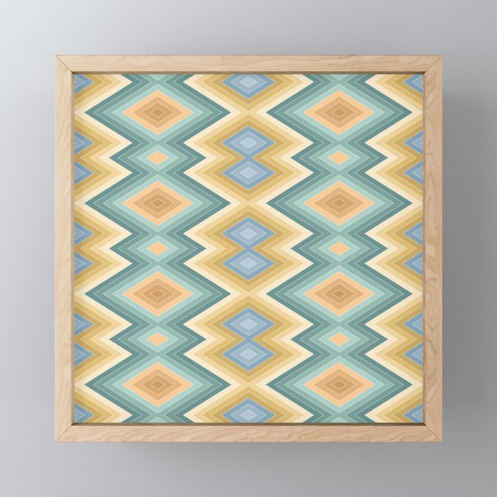 Boho Western Geometric Pattern VI Mini Art Print Gallery Image 1