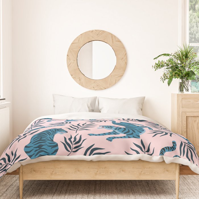 Blue asian tigers Duvet Cover Gallery Image 3