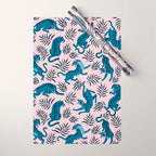 Blue asian tigers Wrapping Paper Gallery Image 1