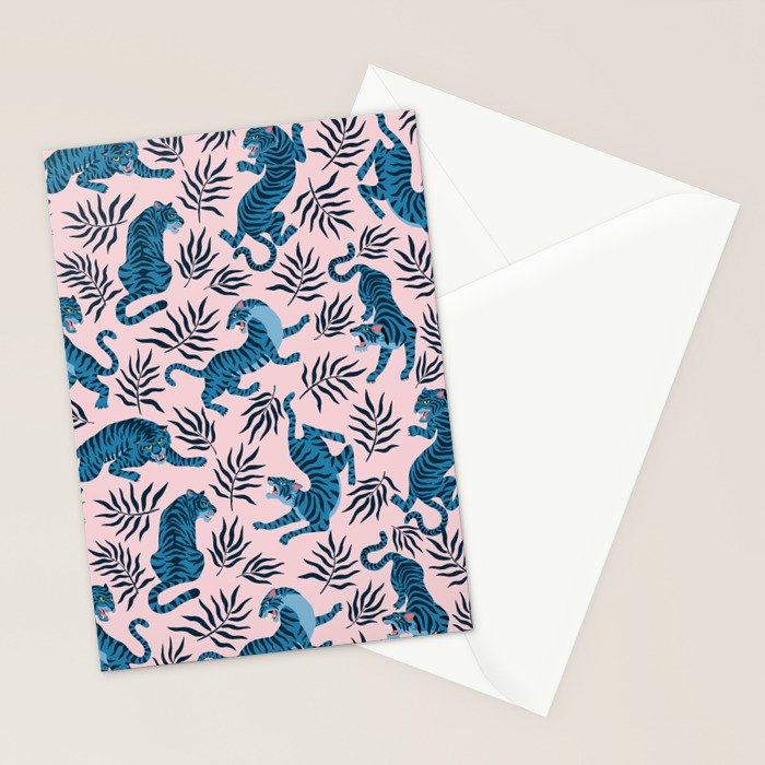Blue asian tigers Stationery Card Gallery Image 2