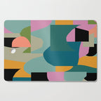 Abstract Collage in Teal Cutting Board Gallery Image 1