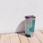 Abstract Collage in Teal Travel Mug Gallery Image 4