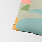 Abstract Collage in Teal Pillow Sham Gallery Image 4
