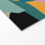 Abstract Collage in Teal Welcome Mat Gallery Image 2