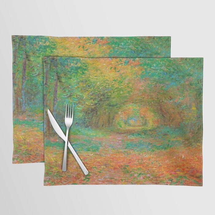 Claude Monet - The Undergrowth in the Forest of Saint-Germain (1882) Placemat Gallery Image 1