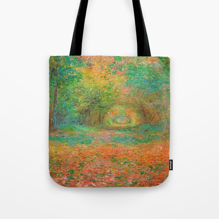 Claude Monet - The Undergrowth in the Forest of Saint-Germain (1882) Tote Bag Gallery Image 1