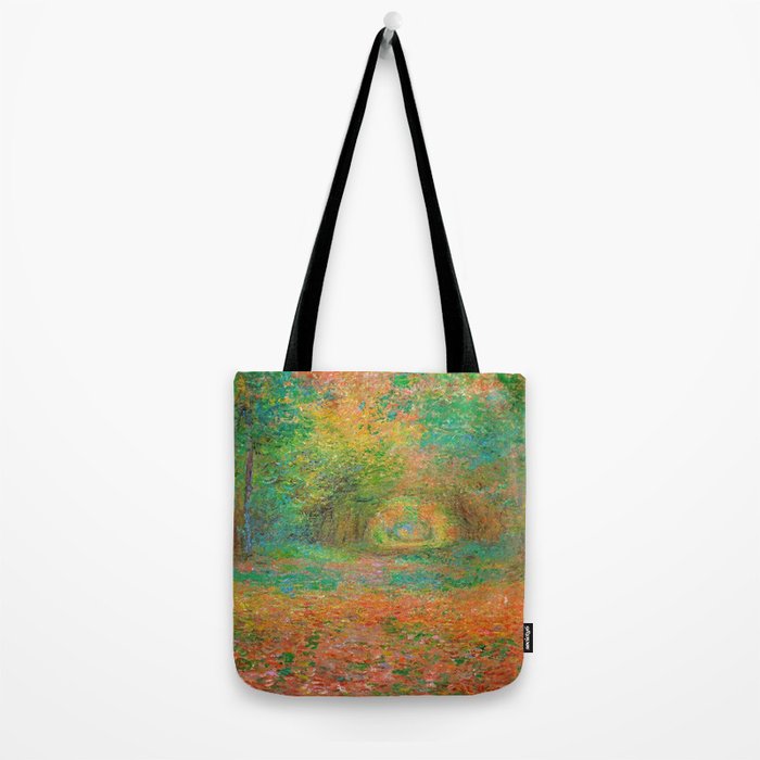 Claude Monet - The Undergrowth in the Forest of Saint-Germain (1882) Tote Bag Gallery Image 2