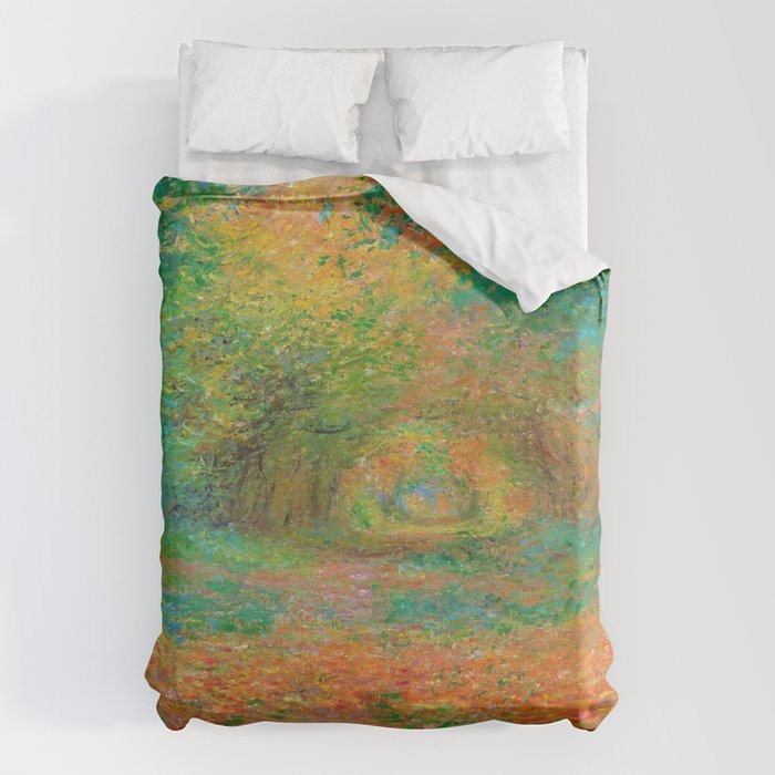 Claude Monet - The Undergrowth in the Forest of Saint-Germain (1882) Duvet Cover Gallery Image 6