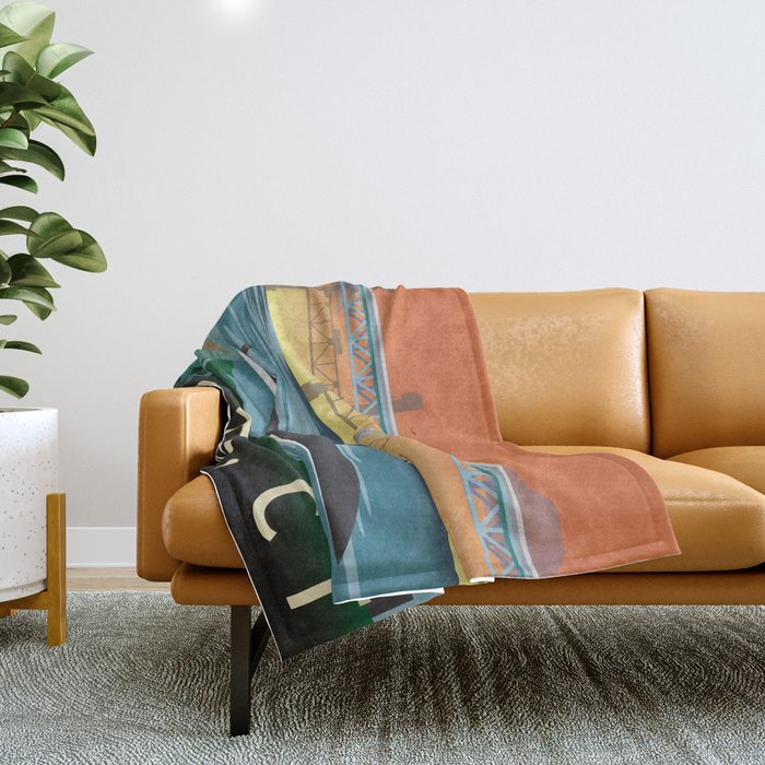 Groton, Ct - Submarine Homeport Throw Blanket
