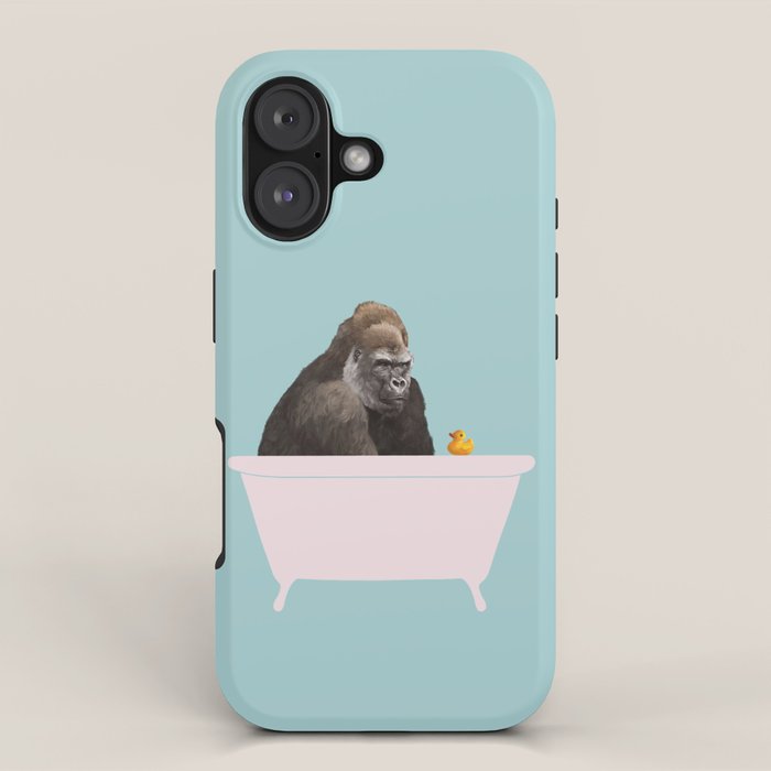 Gorilla in Bathtub iPhone Case Gallery Image 1