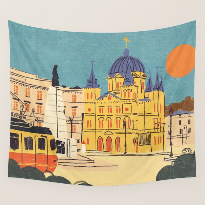 Liberty Square Wall Tapestry Gallery Image 1