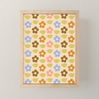 Retro Flower Vibe - Vintage Colors  Mini Art Print Gallery Image 1