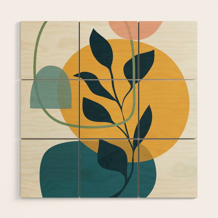 Abstract Modern Art 16 Wood Wall Art Gallery Image 1