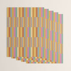 Mixed Stripes Pattern XVIII Retro Rainbow Wrapping Paper Gallery Image 3
