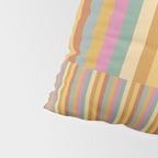 Mixed Stripes Pattern XVIII Retro Rainbow Pillow Sham Gallery Image 4