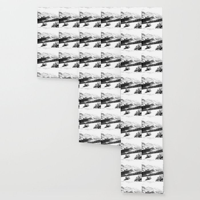 Fresh Snow Dust // Black and White Powder Day on the Mountain Wallpaper Gallery Image 3