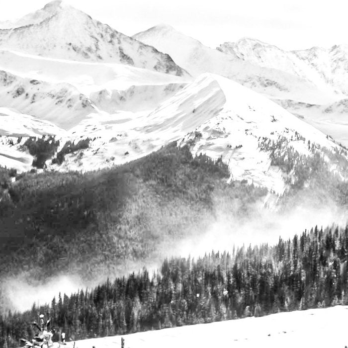 Fresh Snow Dust // Black and White Powder Day on the Mountain Coffee Mug Gallery Image 2