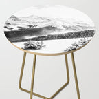 Fresh Snow Dust // Black and White Powder Day on the Mountain Side Table Gallery Image 2